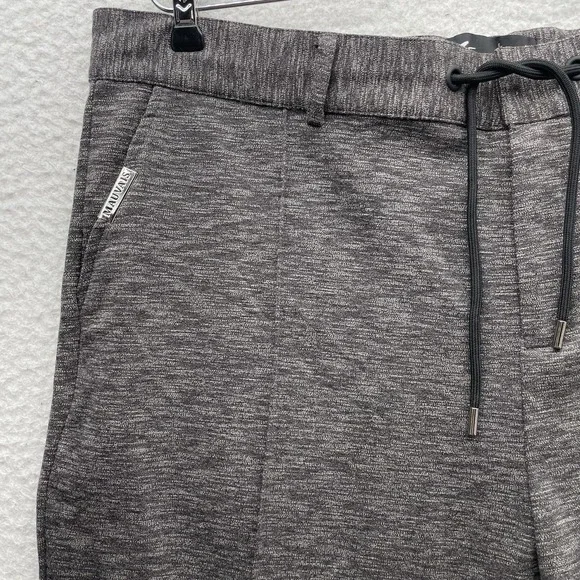 Mauvais Pants Mens 40x30 Heather Gray Drawstring Trousers Resort Woven Tapered - Picture 3 of 10